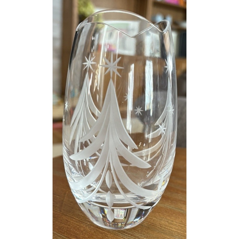 Mikasa Small Glass Vase "Silent Night" 5 1/2" NIB